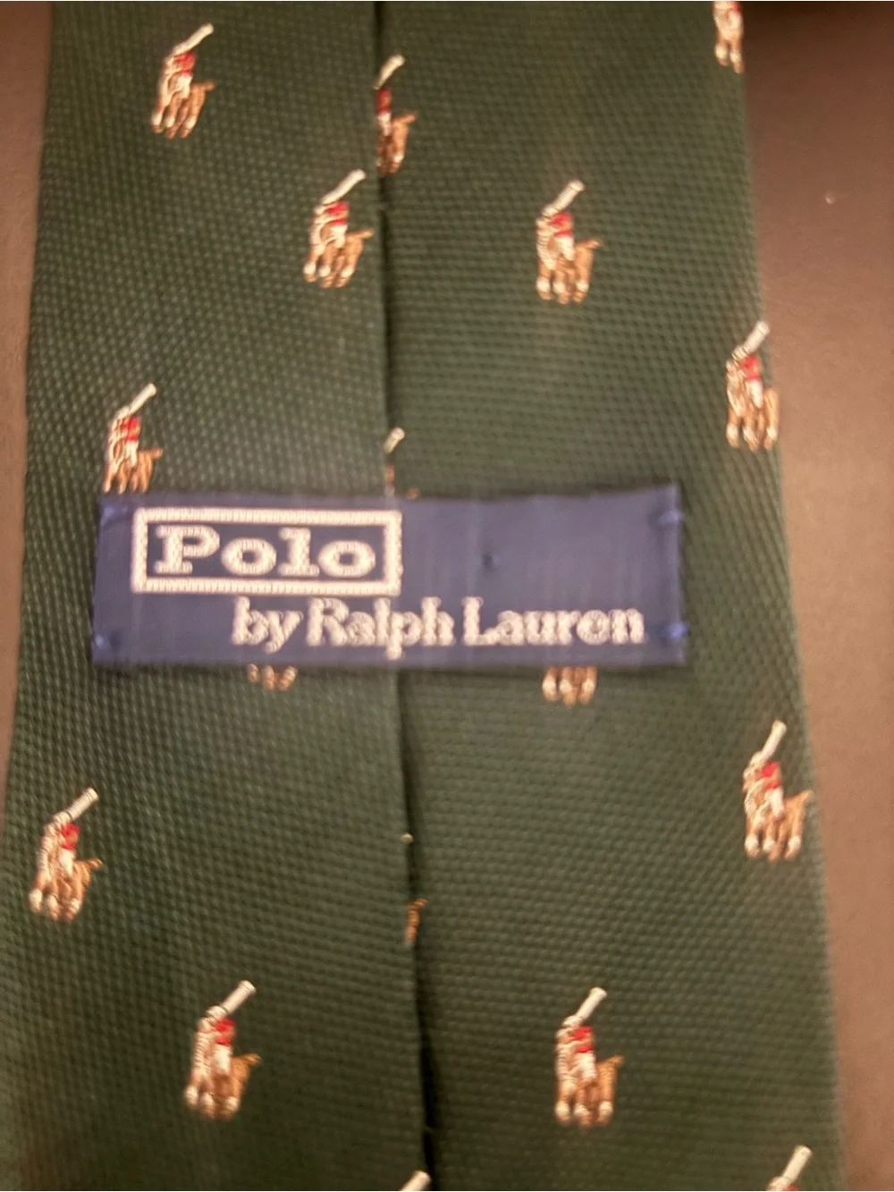 Polo by Ralph Lauren Dark Green Tie with Polo Player Embroidery